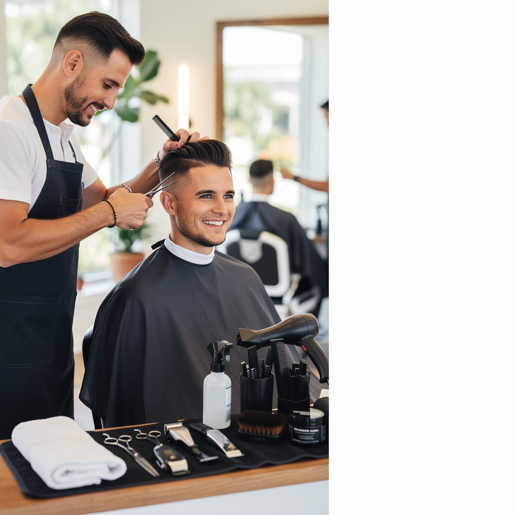 Mesa Barber Shop professional barber providing a precision haircut and styling service in Santa Barbara